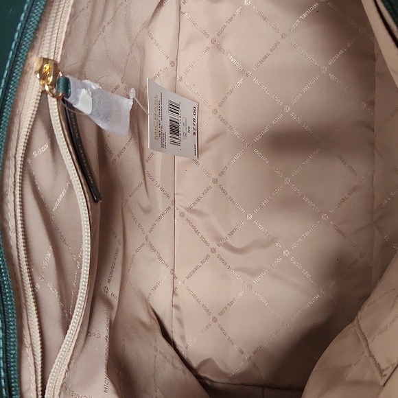 Michael Kors Jet Set Travel Tote Racing Green NWT - Picture 8 of 11